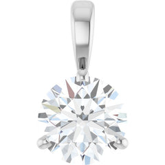 Sterling Silver 1 CTW Natural Diamond Pendant