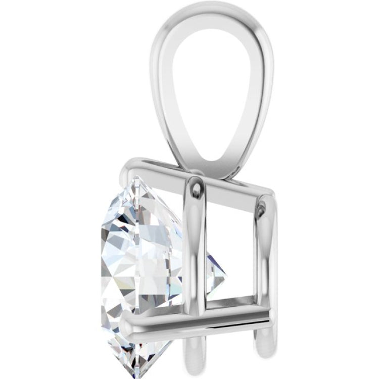 Sterling Silver 1 CTW Natural Diamond Pendant