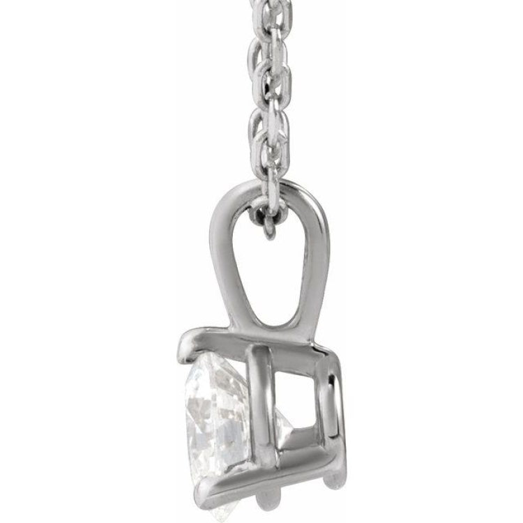 Platinum 1/3 CTW Natural Diamond 18" Necklace