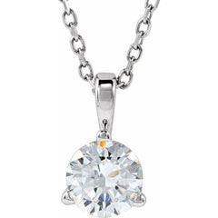14K White Gold 1/2 CTW Natural Diamond 18" Necklace