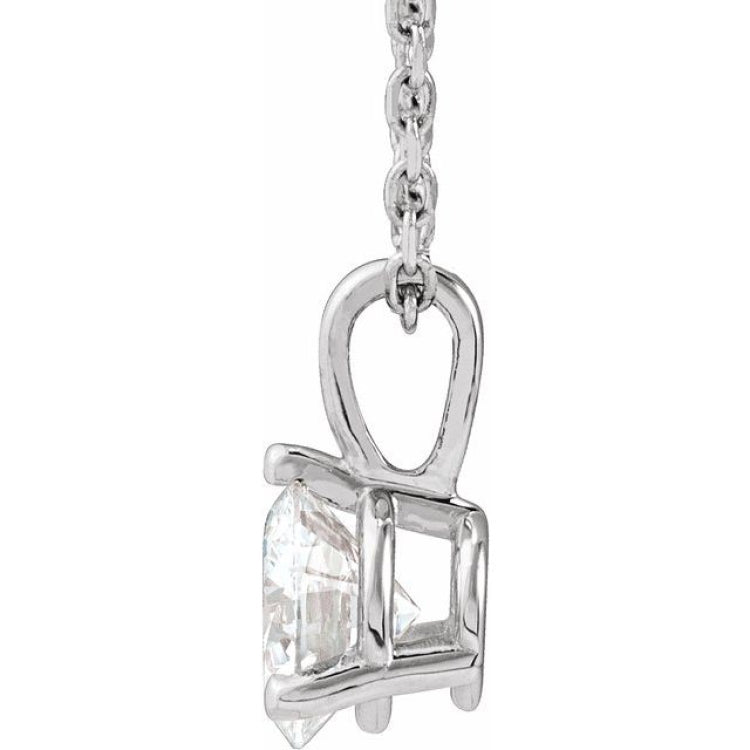 Platinum 1/2 CTW Natural Diamond 18" Necklace
