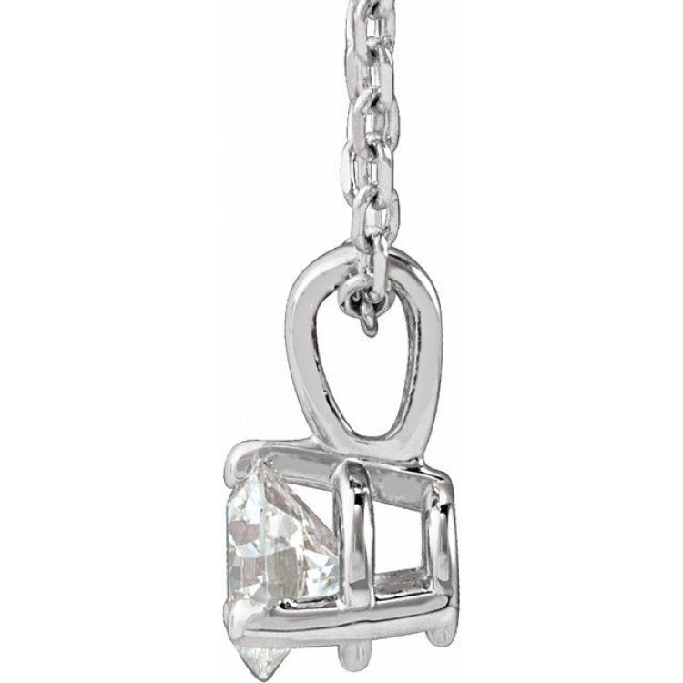 14K White Gold 1/4 CTW Lab-Grown Diamond 18" Necklace