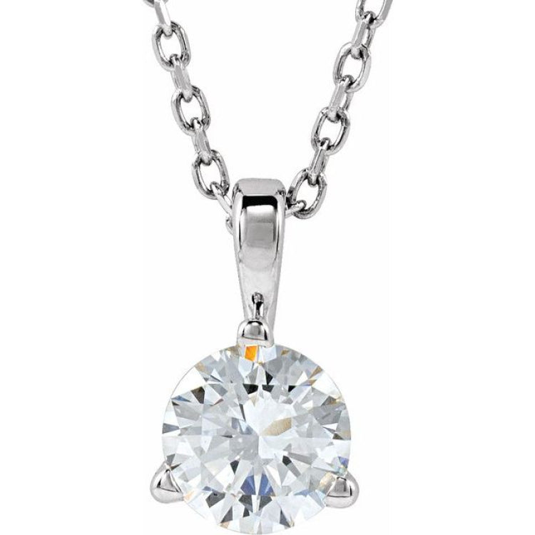 Platinum 1/2 CTW Lab-Grown Diamond 18" Necklace