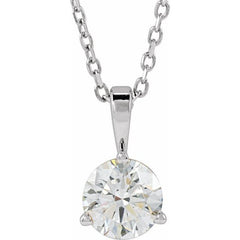 Sterling Silver 5/8 CTW Lab-Grown Diamond 18" Necklace