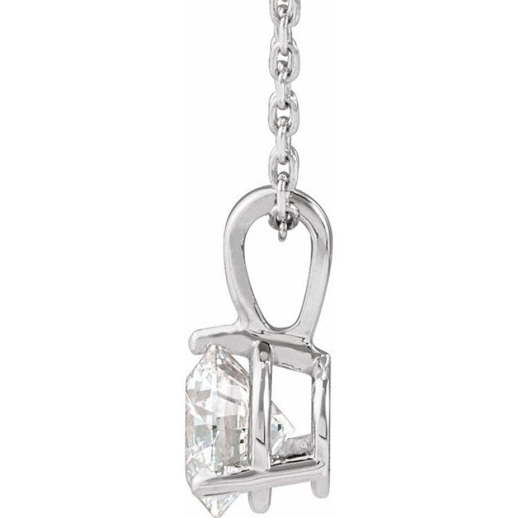 14K White Gold 3/4 CTW Lab-Grown Diamond 18" Necklace