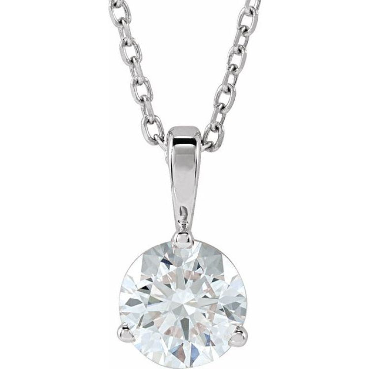 Sterling Silver 3/4 CTW Lab-Grown Diamond 18" Necklace