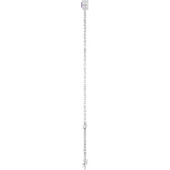 14K White Gold Natural Amethyst 6 1/2-7 1/2" Bracelet