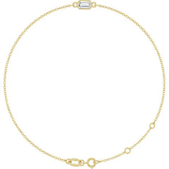 14K Yellow Gold Natural Diamond 6 1/2-7 1/2" Bracelet