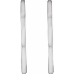 Platinum Hinged 25 mm Hoop Earrings