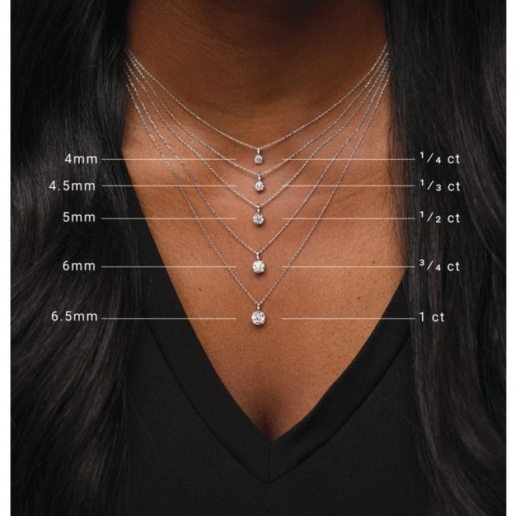 14K Yellow Gold 3/4 CT Lab-Grown Diamond 18" Necklace