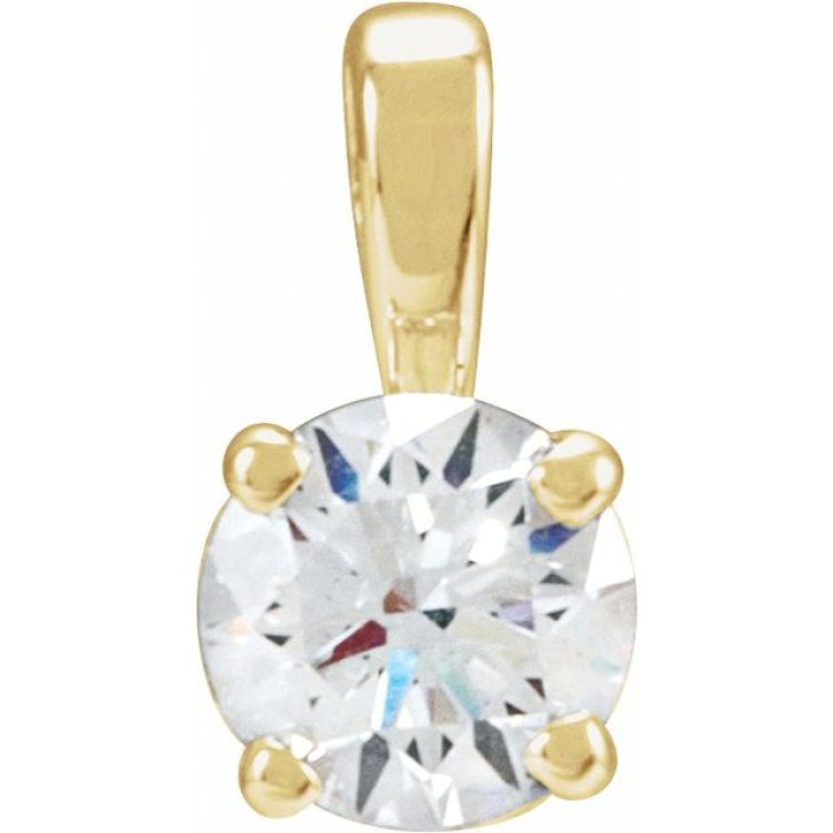 14K Yellow Gold 1/2 CT Lab-Grown Diamond Pendant