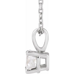 14K White Gold 1 1/2 CT Lab-Grown Diamond 18" Necklace