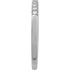 10K White Gold 1/6 CTW Natural Diamond Stackable Ring