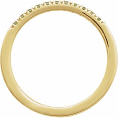 10K Yellow Gold Natural Peridot Stackable Ring