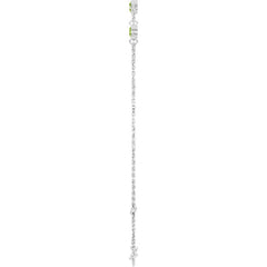 Sterling Silver Natural Peridot Bezel-Set 3-Stone 6 1/2-7 1/2" Bracelet