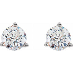 18K White Gold 3/4 CTW Natural Diamond Stud Earrings
