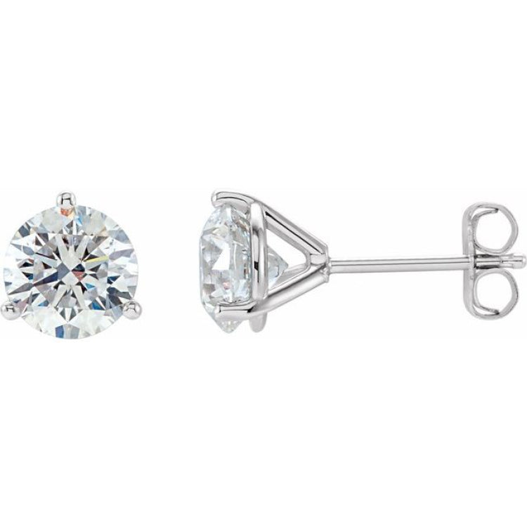 18K White Gold 1 1/2 CTW Natural Diamond Stud Earrings