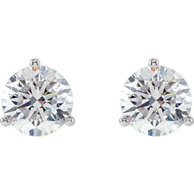 18K White Gold 1 1/2 CTW Natural Diamond Stud Earrings