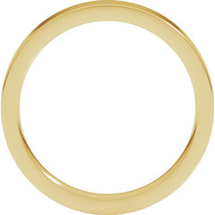 14K Yellow Gold 3 mm Comfort-Fit Flat Band Size 10