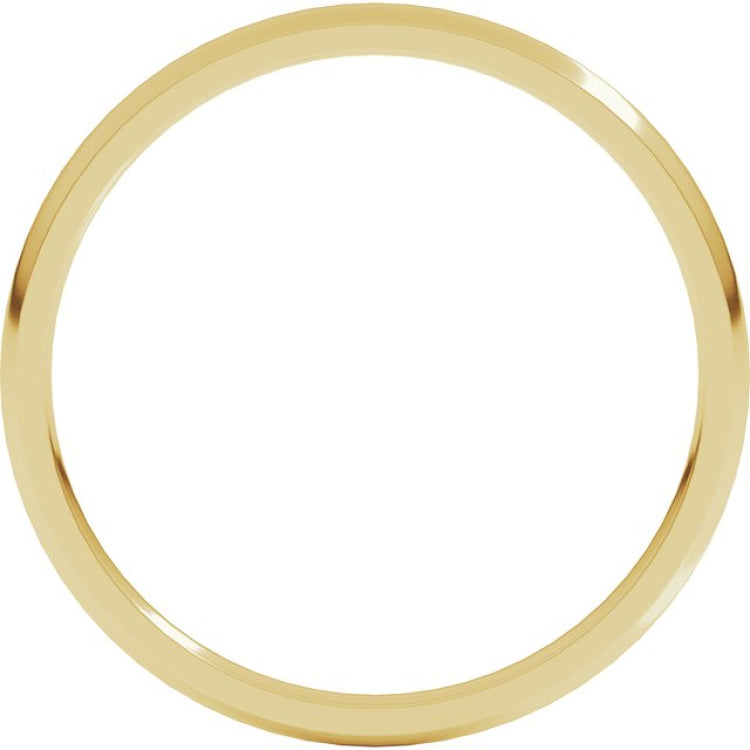 14K Yellow Gold 1.5 mm Lightweight Comfort-Fit Half Round Band Size 4