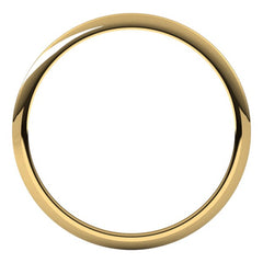10K Yellow Gold 1 mm Half Round Band Size 7.5