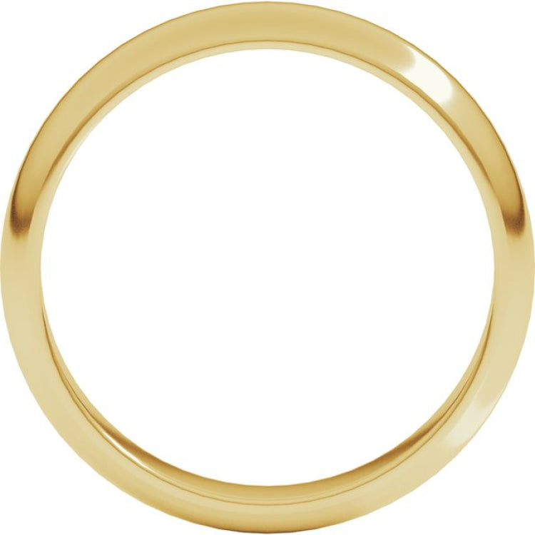 22K Yellow Gold 4 mm Half Round Band Size 7