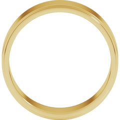 14K Yellow Gold 7 mm Stepped-Edge Flat Band Size 11