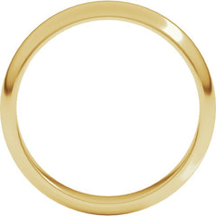 14K Yellow Gold 4 mm Half Round Band Size 10