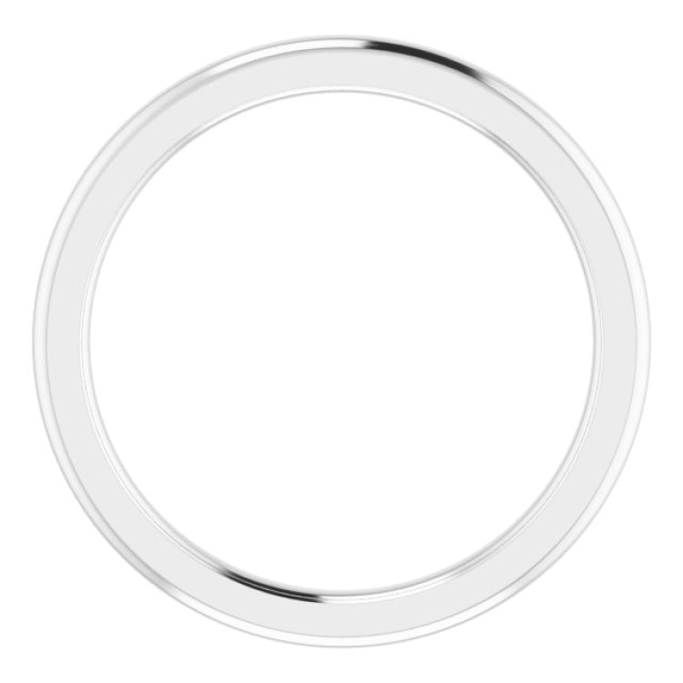 14K White Gold 1.5 mm Comfort-Fit Half Round Band Size 5
