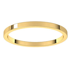 14K Yellow Gold 1.5 mm Flat Band Size 5.5
