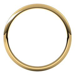 14K Yellow Gold 1.5 mm Half Round Band Size 7