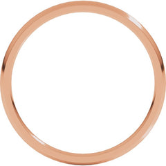14K Rose Gold 1.5 mm Lightweight Comfort-Fit Half Round Band Size 5