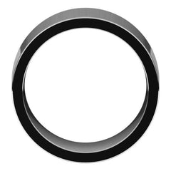 18K White Gold 10 mm Comfort-Fit Flat Band Size 6