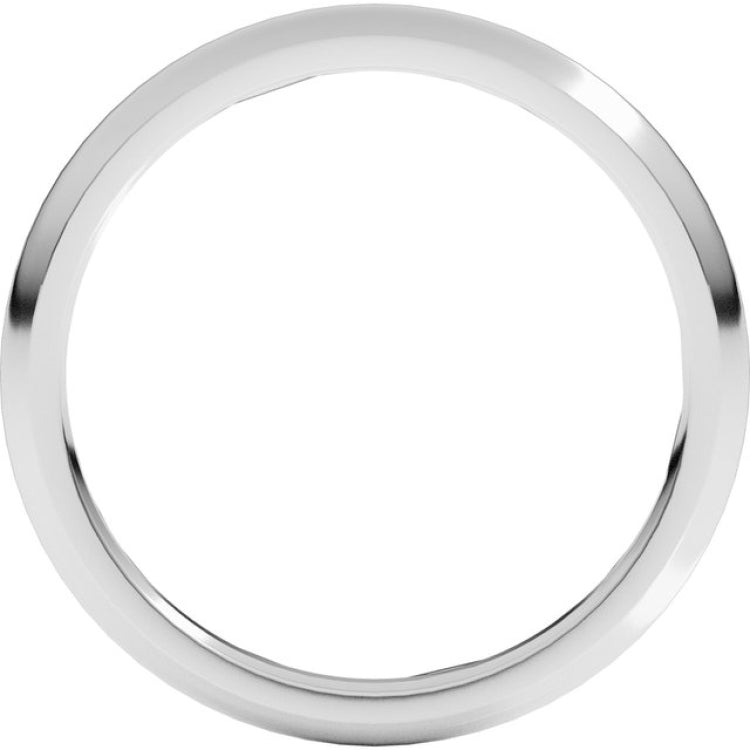 18K White Gold 2 mm Comfort-Fit Half Round Band Size 7.5