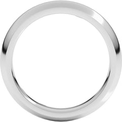 14K White Gold 4 mm Comfort-Fit Half Round Band Size 8