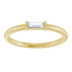 14K Yellow Gold 1/8 CTW  Natural Diamond Stackable Ring