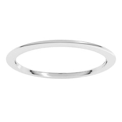 Platinum 1 mm Comfort-Fit Half Round Band Size 6.5