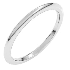 Platinum 1.5 mm Comfort-Fit Half Round Band Size 6
