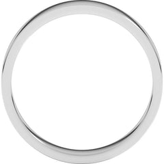 14K White Gold 4 mm Flat Band Size 8