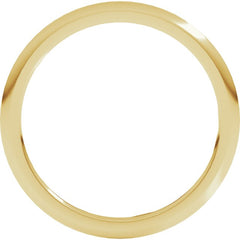 14K Yellow Gold 1 mm Comfort-Fit Half Round Band Size 7.5