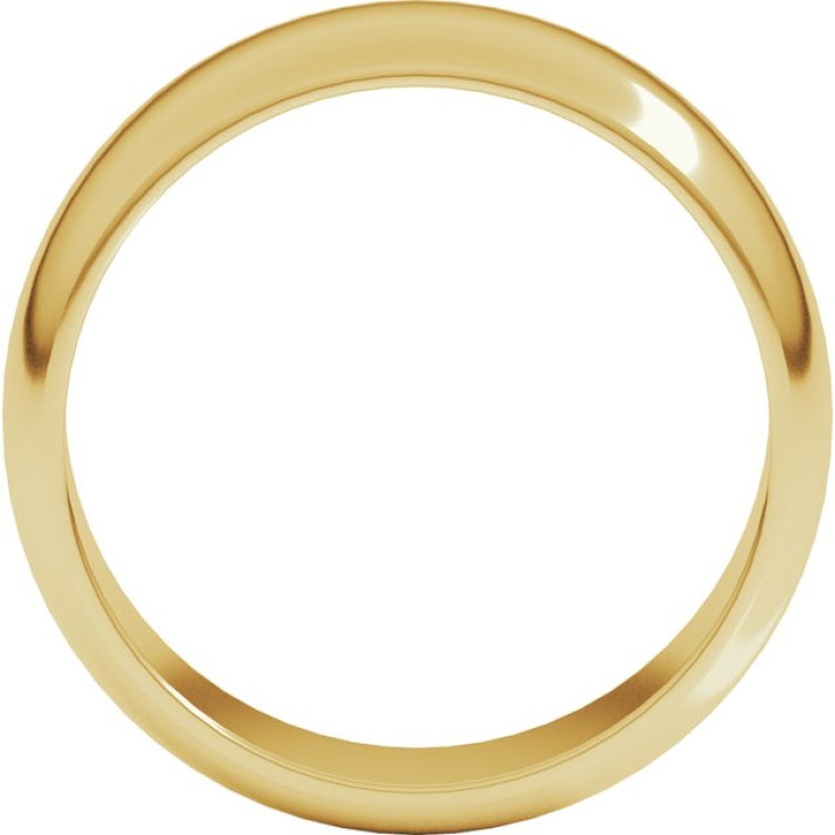 14K Yellow Gold 7 mm Half Round Band Size 11