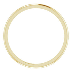 14K Yellow Gold 1.5 mm Half Round Band Size 10.5