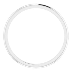 10K White Gold 1.5 mm Half Round Band Size 4