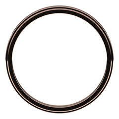 14K Rose Gold 2.5 mm Stepped-Edge Flat Band Size 4