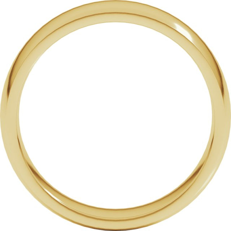 18K Yellow Gold 6 mm Lightweight Comfort-Fit Half Round Band Size 7
