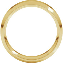 10K Yellow Gold 6 mm Beveled-Edge Comfort-Fit Flat Band Size 10.5