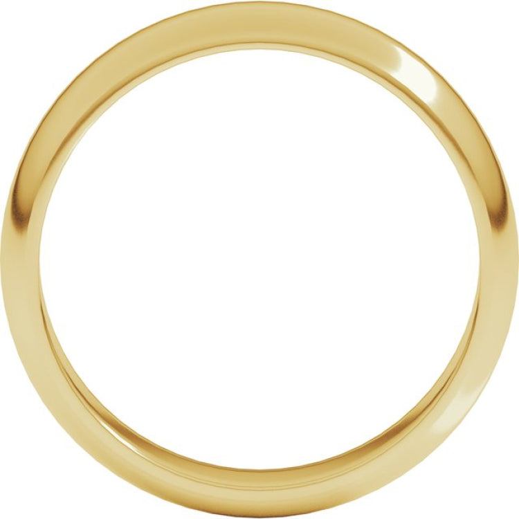 18K Yellow Gold 5 mm Half Round Band Size 7