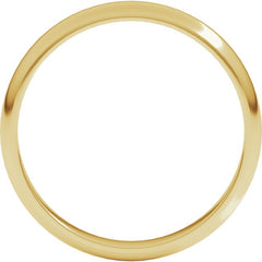 10K Yellow Gold 3 mm Half Round Band Size 5