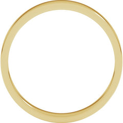 14K Yellow Gold 3 mm Flat Band Size 9.5