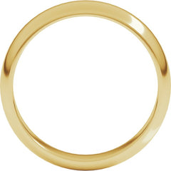 14K Yellow Gold 5 mm Half Round Band Size 6.5